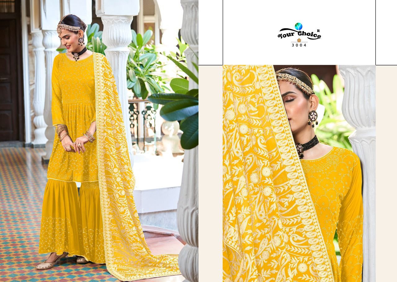 Your Choice Rajori Heavy Georgette Wedding Wear Designer Salwar Kameez Collection